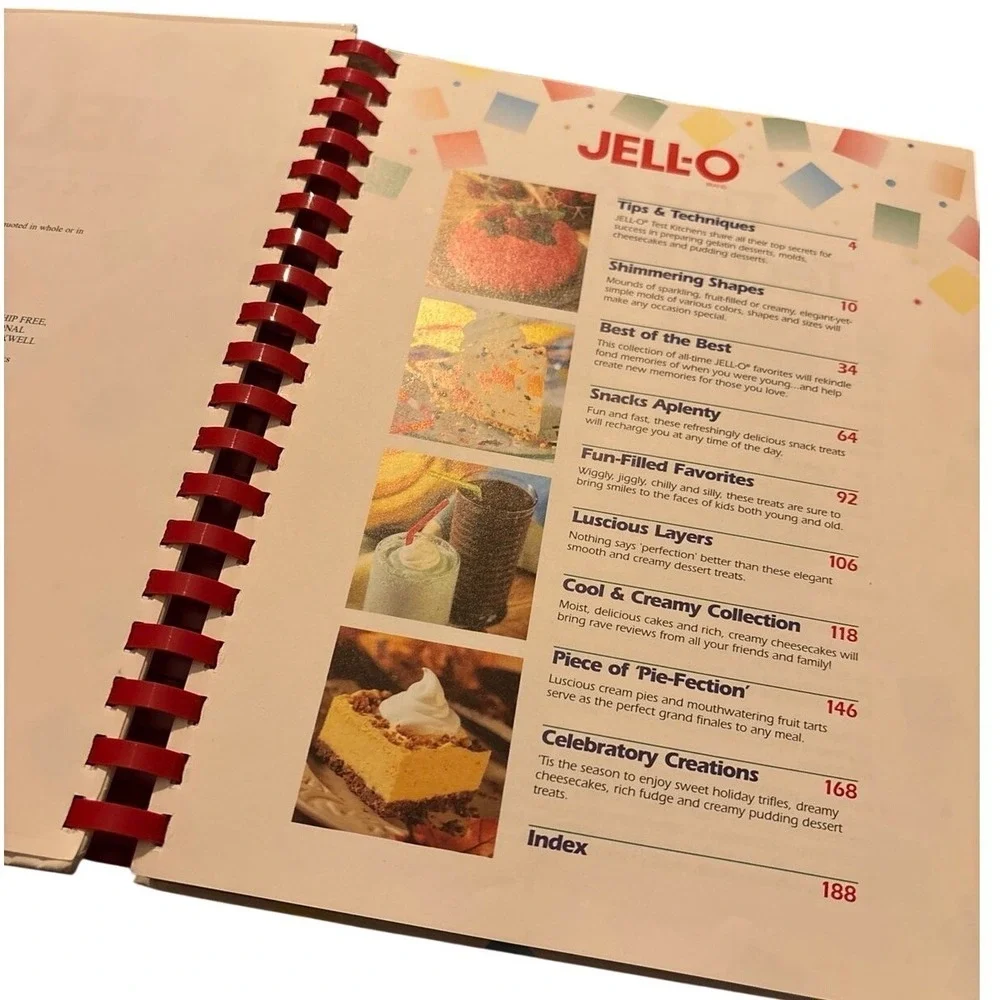 Cookbook Jell-O Collection Spiral Bound Recipes Desserts‎ ISBN 0785379525